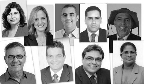 Candidatos a deputado federal com domicílio eleitoral em Conquista. Fotos: TRE - Reprodução