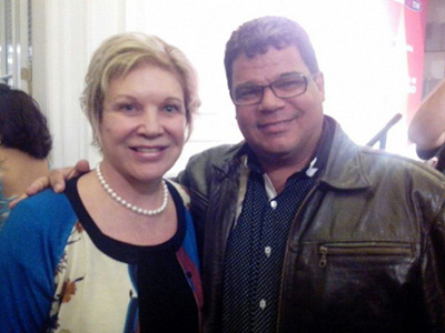 O secretário municipal de cultura de Conquista, Nagib Barroso, ao lado da Ministra de Cultura, Marta Suplicy