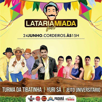 Ingressos antecipados no valor de R$ 25,00 na mão de comissários e pontos de vendas do evento