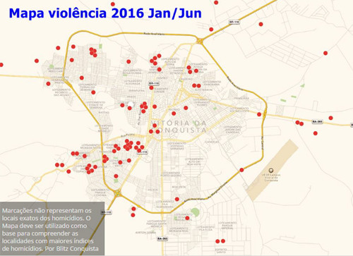 mapa bairros violentos conquista